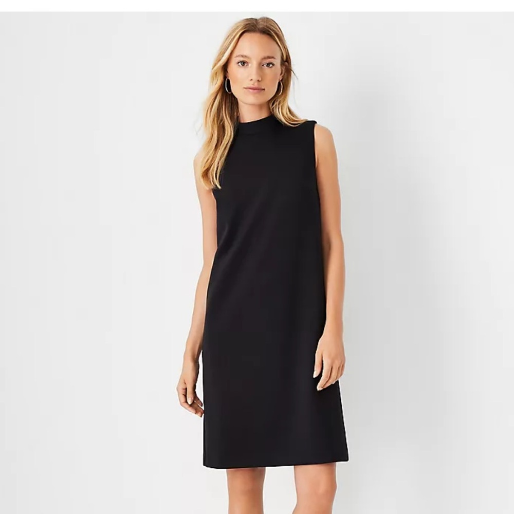 Ann Taylor Classic Mock Neck Little Black Dress